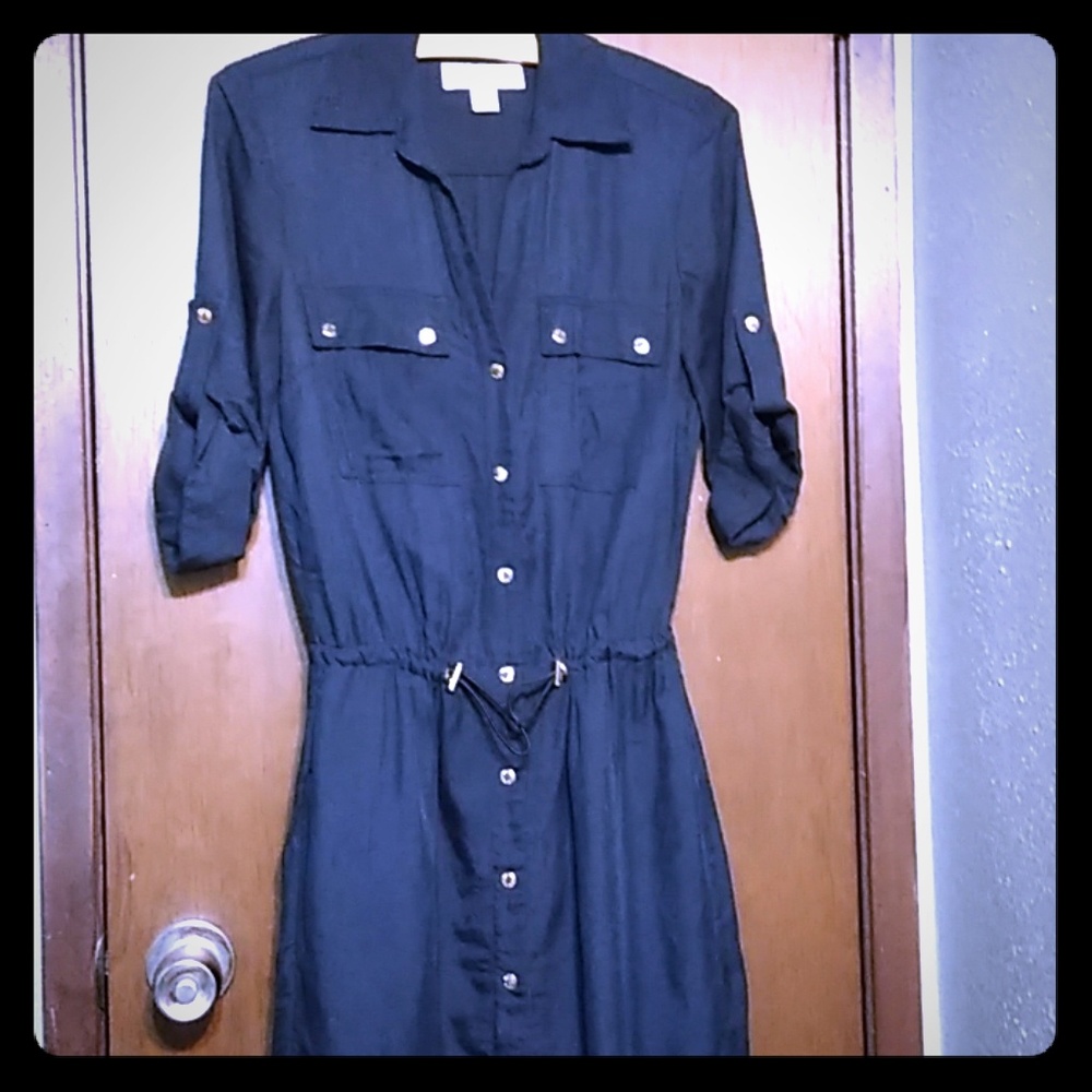 Michael Kors XS Navy Button Up Business Dress